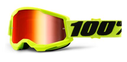 100% Okuliare STRATA 2 Žlté - zrkadlové červené plexi