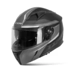 TXR Rival výklopná prilba Čierno šedo biela